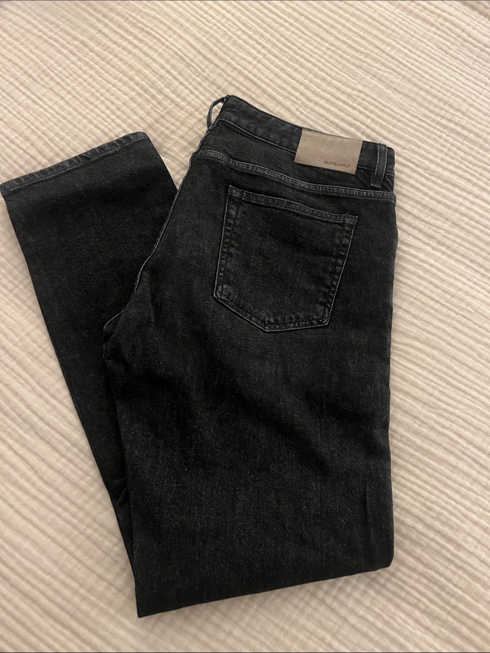 Suitsupply Black Slim Straight Jeans